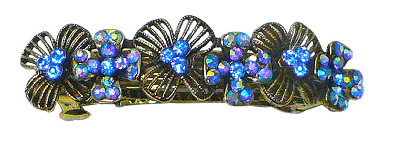 Bella Metal Crystal Barrette Sparkly Aurore Boreale YY86800-4