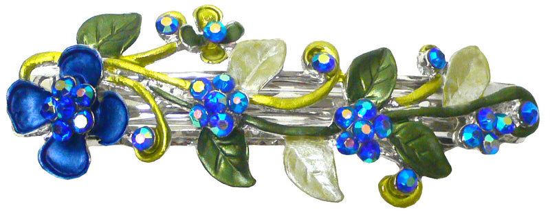 Crystal Flower Barrette, Lovely Design of Flower and Leaves