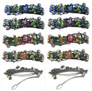 Bella Set of 8 - 8 Count - Crystal Flower Barrettes French Clasp YY86900-2-8
