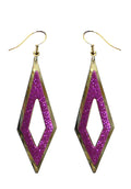 Dangle Earrings Gold or Silver Trim U89175-4765clr
