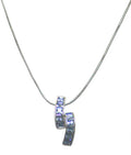 NAR800-4 Bella Necklace Chain with Crystal Pendant Sapphire Blue Light Blue Crystal #AR85800-4