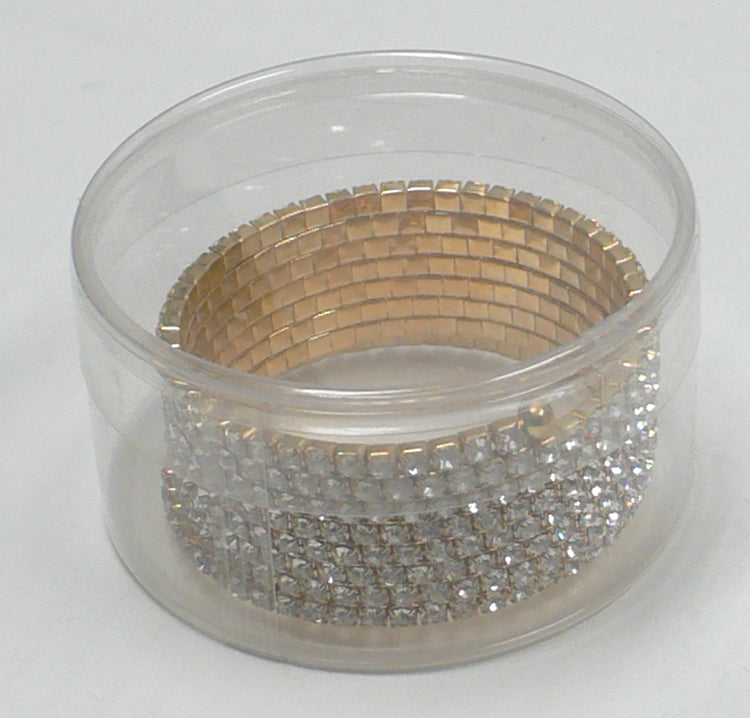 BFJ presents Brand JCGY Crystal Spiral Bracelet 8 Strands of Crystal Spirals for Bridal,  Parties 5614gs