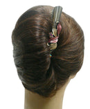 Bella Set of 6 Metal Flower Alligator Beakclips, Duckbill Hairclips YY86155-1-6