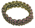 BraceletEasy Bella Metal Bangle Bracelet Gorgeous Design Antique Gold Tone Hinge Closure Easy to put on And Remove W83020-S1