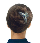 Crystal Metal Jaw Clip Silver Tone Hair Claw GL86480-HB5