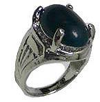 Half Oval Stone Ring in Sizes 6-9 OD80150-OVblk