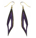 Dangle Earrings Gold or Silver Trim U89175-4765clr